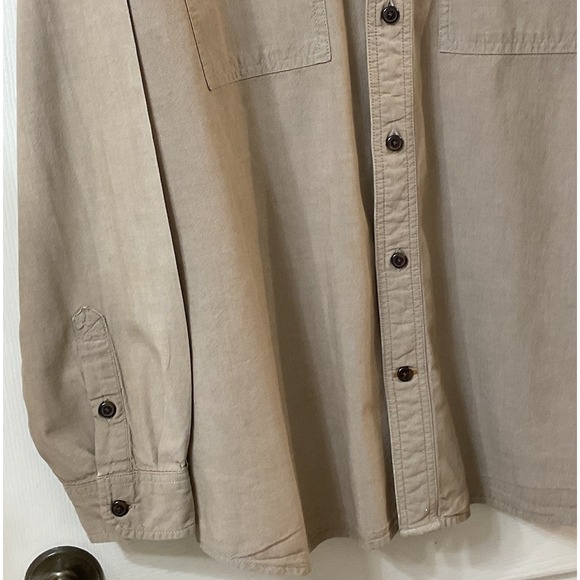 Carhartt Men's XL Loose Fit Brown Long Sleeve Button Up Work Shirt 104368 EUC - Picture 3 of 15